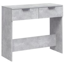 Phila Wooden Console Table With 2 Drawers In Concrete Effect