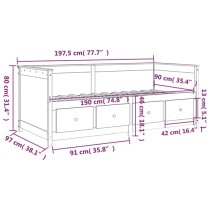 Seath Pine Wood Single Day Bed In Natural