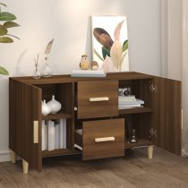 Neola Wooden Sideboard With 2 Doors 2 Drawers In Brown Oak