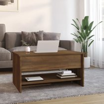 Engin Lift-Up Wooden Coffee Table In Brown Oak