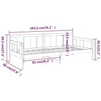 Kayin Pine Wood Single Day Bed In Honey Brown