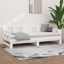 Kayin Pine Wood Pull-Out Single Day Bed In White