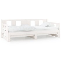 Kayin Pine Wood Pull-Out Single Day Bed In White