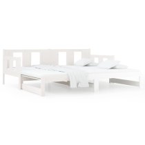 Kayin Pine Wood Pull-Out Single Day Bed In White