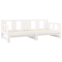 Kayin Pine Wood Pull-Out Single Day Bed In White