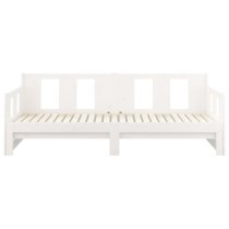 Kayin Pine Wood Pull-Out Single Day Bed In White