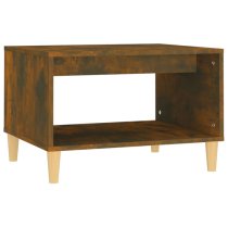 Demia Wooden Coffee Table With Undershelf In Smoked Oak