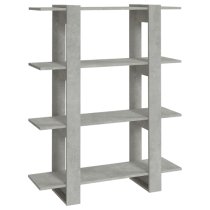 Frej Wooden Bookshelf And Room Divider In Concrete Effect