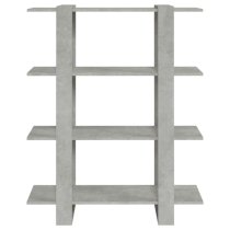 Frej Wooden Bookshelf And Room Divider In Concrete Effect