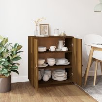 Alawi Pine Wood Sideboard With 2 Doors In Honey Brown