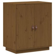 Alawi Pine Wood Sideboard With 2 Doors In Honey Brown