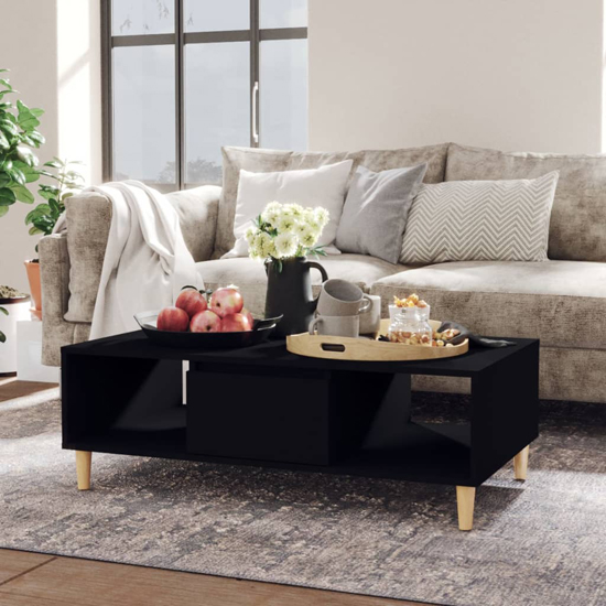 Dastan Wooden Coffee Table With 1 Door In Black