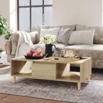 Dastan Wooden Coffee Table With 1 Door In Sonoma Oak