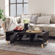 Dastan High Gloss Coffee Table With 1 Door In Grey