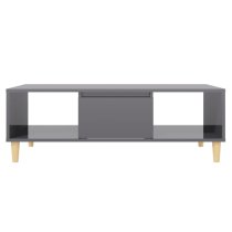 Dastan High Gloss Coffee Table With 1 Door In Grey