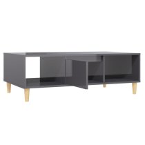 Dastan High Gloss Coffee Table With 1 Door In Grey