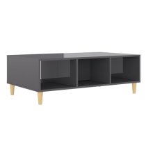 Dastan High Gloss Coffee Table With 1 Door In Grey