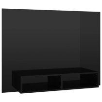 Caron High Gloss Wall Entertainment Unit In Black