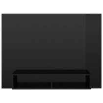 Caron High Gloss Wall Entertainment Unit In Black