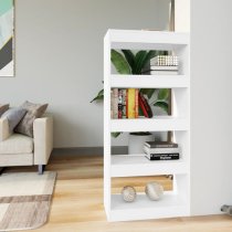 Raivos Wooden Bookshelf And Room Divider In White