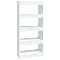 Raivos Wooden Bookshelf And Room Divider In White