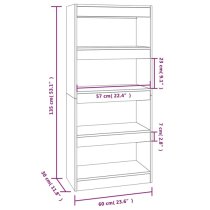 Raivos Wooden Bookshelf And Room Divider In White