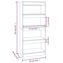 Raivos Wooden Bookshelf And Room Divider In Concrete Effect