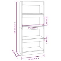 Raivos Wooden Bookshelf And Room Divider In Sonoma Oak