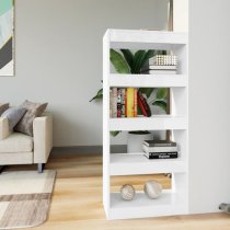 Raivos High Gloss Bookshelf And Room Divider In White