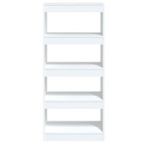 Raivos High Gloss Bookshelf And Room Divider In White