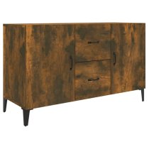 Precia Wooden Sideboard With 2 Door 2 Drawer In Smoked Oak