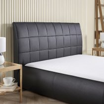 Dorado Faux Leather Double Bed In Black