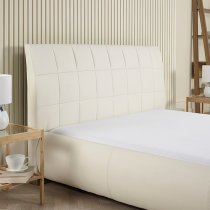 Dorado Faux Leather Double Bed In White