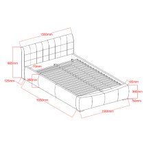 Dorado Faux Leather Double Bed In White