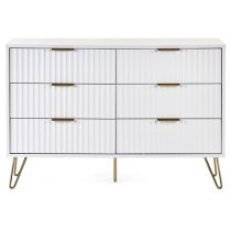 Marius Wooden Chest Of 6 Drawers In Matt White