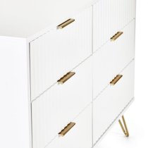 Marius Wooden Chest Of 6 Drawers In Matt White