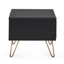 Marius Wooden Coffee Table With 2 Drawers In Matt Black