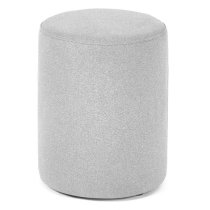 Saeran Linen Fabric Side Stool In Grey