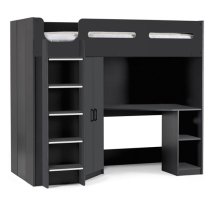 Haldis High Sleeper Bunk Bed In Anthracite