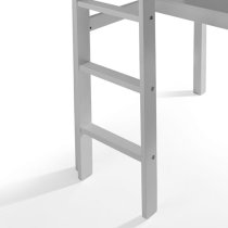 Takako Wooden Highsleeper Bunk Bed With Desk In Dove Grey