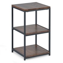 Tacita Tall Narrow Wooden Side Table In Walnut