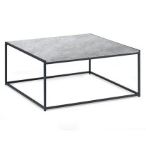 Salome Square Wooden Coffee Table In Concrete Effect