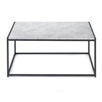 Salome Square Wooden Coffee Table In Concrete Effect