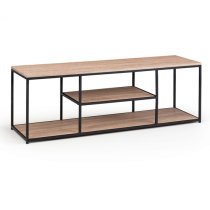 Tacita Wooden TV Stand With Shelves In Sonoma Oak