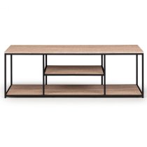 Tacita Wooden TV Stand With Shelves In Sonoma Oak