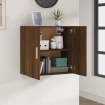 Kason Wooden Wall Storage Cabinet With 2 Doors In Brown Oak