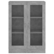 Libet Wooden Display Cabinet In With 2 Doors In Concrete Effect