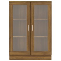 Libet Wooden Display Cabinet In With 2 Doors In Brown Oak