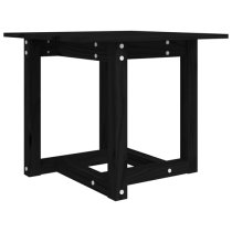 Delaney Square Pine Wood Coffee Table In Black