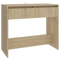 Finley Wooden Console Table With 2 Drawers In Sonoma Oak